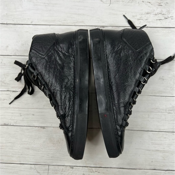 Balenciaga Men’s Arena High Size 41 EU / 8 US Black Trainer Shoes - Picture 4 of 14
